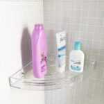 Bathroom Plastic Corner Shelf Rack Set for Wall Number of Shelves (3 Pcs Set) - Fabric Detail by Nari Haat, Indian et...