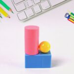 3D Shapes Multicoloured Pattern Building Blocks Toy Solid Figures (6 Pcs Set) - Neckline Detail by Nari Haat, Indian ...