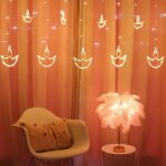 12 Diya Curtain String Lights, Window Curtain Lights (White Color) - Neckline Detail by Nari Haat, Indian ethnic wear...