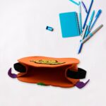 Halloween Pumpkin Bags Non- Woven Candy Bags for Halloween Party Favors - Neckline Detail by Nari Haat, Indian ethnic...