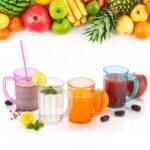 Stylish Juice Glass With Handle, Water Glass, Beer Glass, Milk Shake Glass, Multipurpose Glass Plastic Beer Mug, Unbr...
