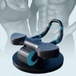 Abdominal Wheel Roller with Elbow Support, Timer & Skipping Rope (1 Set) - Neckline Detail by Nari Haat, Indian ethni...