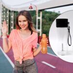 Outdoor Sport Glass Water Bottle With Steel Lid / 500 Ml Approx) - Closeup Embroidery by Nari Haat, Indian ethnic wea...