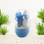 Baby Care Baby Nail Clipper, Scissor, Tweezer and Nail Cleaning Sets (5 Pc Set) - Front View by Nari Haat, Indian eth...