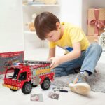 Metal DIY Fire Truck Building Blocks Kids (Fire Truck / 292pcs of truck tool / 1 Set) - Fabric Detail by Nari Haat, I...