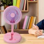 USB Rechargeable Portable Fan with LED Light – Heavy-Duty Foldable Fan - Fabric Detail by Nari Haat, Indian ethnic ...