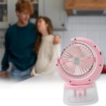Desktop Fan - Camping Fan LED Light, Humidifying Fan (1 Pc / Plug & Play Fan) - Neckline Detail by Nari Haat, Indian ...