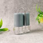 Apex Victory Salt & Pepper Dispenser Set – 2 Pcs Acrylic Seasoning Shaker - Neckline Detail by Nari Haat, Indian et...