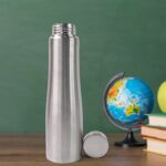 Stainless Steel Double Wall Vacuum-Insulated Drink Water Bottle (1000 ML) - Back View by Nari Haat, Indian ethnic wea...
