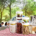 Multipurpose Plastic Transparent Storage Containers Masala Box Dabba Spice, Plastic Masala Spices Container Set Capac...