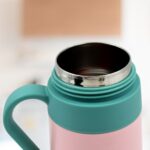 Smart Vacuum Insulated Water Bottle with LED Display & Gift Box (600 ML Approx) - Back View by Nari Haat, Indian ethn...