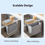 Small Multifunction Sink Drain Basket - Universal & Foldable - Sink Trash Holder Sink Side Storage Drainer Strainer B...