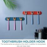 Toothbrush Holder Plastic Bathroom Accessories Organizer Hooks (1pc) - Closeup Embroidery by Nari Haat, Indian ethnic...