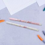 Erasable gel ink pen 12 Pcs/ Fancy Cute Blue Gel Pen with attached Magic Wipe Eraser Gel Pen, Stationery for Office S...