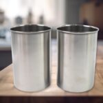 Stainless Steel Airtight Containers with See Through Lid (2 Pc Set / 1000 ML) - Neckline Detail by Nari Haat, Indian ...