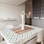 Peel & Stick 8×8 Inch Floor Tiles for Kitchen & Bathroom (10 Pc Set) - Sleeve Design by Nari Haat, Indian ethnic wea...