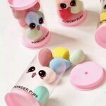 Makeup Beauty Powder Puff (8 Pcs Set / With Case / Mix Color) - Neckline Detail by Nari Haat, Indian ethnic wear, wom...