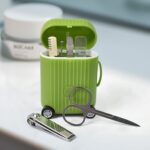 Manicure & Pedicure Kit – 8 Pc Grooming Set with 4-Wheel Suitcase Trolley - Neckline Detail by Nari Haat, Indian et...