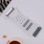 4-Piece Kitchen Cutting Set: Scissors, Peeler, Grater / Slicer, and Knife - Neckline Detail by Nari Haat, Indian ethn...