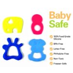 Silicone Baby Teether Pack of 1 (Mix Design & Color) - Neckline Detail by Nari Haat, Indian ethnic wear, women clothi...