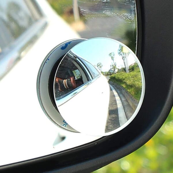 Blind Spot Round Wide Angle Adjustable Convex Rear View Mirror - Pack of 2 - Front View by Nari Haat, Indian ethnic w...
