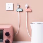 Pig Plug Wire Organizer Cable Holder Clips with Self-Adhesive Pad (4 Pcs Set) - Neckline Detail by Nari Haat, Indian ...