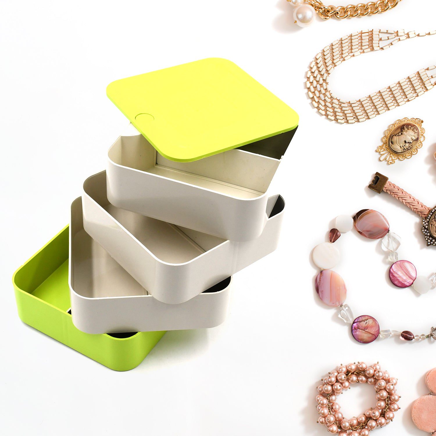 4 Layers Rotating Jewelry Storage Box