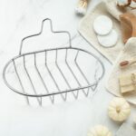 Kitchen, Bathroom Stainless Steel, Soap Dish Holder Wall Hanging Soap Storage Rack - Neckline Detail by Nari Haat, In...