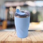 Stainless Steel Insulated Coffee Mug With Wooden Straw, Tumbler (350ml Approx) - Sleeve Design by Nari Haat, Indian e...