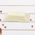 Rectangle Plastic Dinner Plate  Serving Trays Home School Office 8 Pcs Set - Back View by Nari Haat, Indian ethnic we...