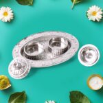 Oval Shape Special Puja Thali (1 Pc / Mix Design) - Neckline Detail by Nari Haat, Indian ethnic wear, women clothing,...