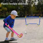 Combo of Light Weight Plastic Bat, Ball & Hockey for Kids, Boys, Indoor, Outdoor Play - Neckline Detail by Nari Haat,...