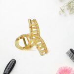 Plastic Hair Clamp Grip, Simple Matte Hair Barrette Clamp (1 Pc) - Fabric Detail by Nari Haat, Indian ethnic wear, wo...