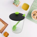 Multipurpose 6 Piece Miracle Revolving Plastic Spice Container Rack With 6 Spoon, Condiment Set, Masala Rack Set, Rev...