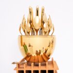 Premium Cutlery Set 24 Pcs with Oval Shaped Stand  (Golden / 24 pcs set) - Full Detail by Nari Haat, Indian ethnic we...