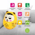 Musical Roly Poly Toy for Babies – Push & Shake Wobbling Doll - Neckline Detail by Nari Haat, Indian ethnic wear, w...