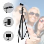 Professional Tripod for DSLR Photography (Max Height 178cm, Multi-Head, Folding) - Neckline Detail by Nari Haat, Indi...