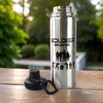 Vacuum Insulated Stainless Steel Bottle Stainless Steel (1000 ml / 1 Pc) - Closeup Embroidery by Nari Haat, Indian et...