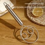 Dough Whisk, Premium Stainless Steel Dutch Whisk, Dough Hand Mixer Artisan Blender For Egg, Bread, Cake, Pastry, Pizz...