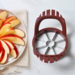 stainless steel apple cut, apple slicer, fruit divider, core remover, separator - Neckline Detail by Nari Haat, India...