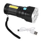 Rechargeable 4-LED Torch Light with 800 Lumens for Outdoor Use - Closeup Embroidery by Nari Haat, Indian ethnic wear,...