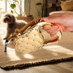 Retractable Telescopic Belt Rope Cat Golden Traction (3M Approx / 1 pc) - Closeup Embroidery by Nari Haat, Indian eth...