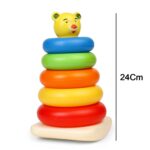 Plastic Baby Kids Teddy Stacking Ring Jumbo Stack Up Educational Toy 5pc - Sleeve Design by Nari Haat, Indian ethnic ...