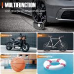 Tire Inflator Portable Air Compressor 12V Small Air Pump for Car Tires Bicycle Bike - Closeup Embroidery by Nari Haat...