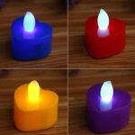 LED Tealights, Smokeless Plastic Decorative Candles, Diwali (Pack Of 6 / Multicolor) - Back View by Nari Haat, Indian...