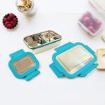 Apex Jerry Lunch Box Stainless Steel Food Container (2 Pc / 700+200 ML Approx) - Closeup Embroidery by Nari Haat, Ind...