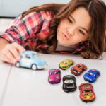 Mini Pull Back Car & Aeroplane PVC Plastic Pull Back Car Cartoon Toys (12 Pcs Set) - Fabric Detail by Nari Haat, Indi...