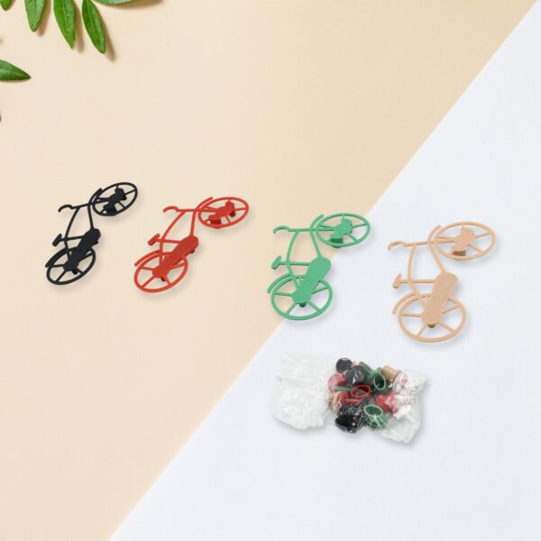 Pack of 4 Bicycle Shape Keychains
