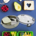 Miracle Stainless Steel Round Lunch Box, with Small Plastic Box Insert Leak Proof Lunch Box with Transparent lid, Lun...