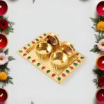 Rakasha Bandhan Special Puja Thali, Kumkum Thali Holder, Pooja Return Gift, Indian Housewarming Gifts, Brother / Bhai...
